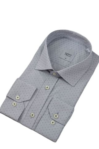 Erkek Klasik Puantiyeli Uzun Kol Gömlek 3512 BGL-ST04403