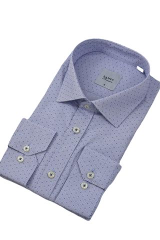 Erkek Klasik Puantiyeli Uzun Kol Gömlek 3512 BGL-ST04403
