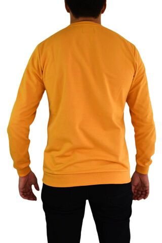 Erkek Sıfır Yaka Sweat Belıeve BGL-ST01724 SARI - 2XL