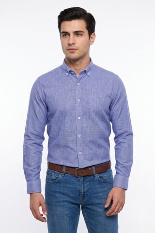 Erkek Slim Fitt Uzun Kol % 100 Pamuk Gömlek BGL-ST05627