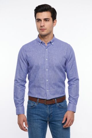 Erkek Slim Fitt Uzun Kol % 100 Pamuk Gömlek BGL-ST05627