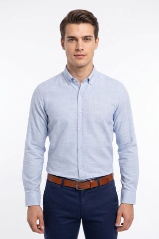 Erkek Slim Fitt Uzun Kol % 100 Pamuk Gömlek BGL-ST05627
