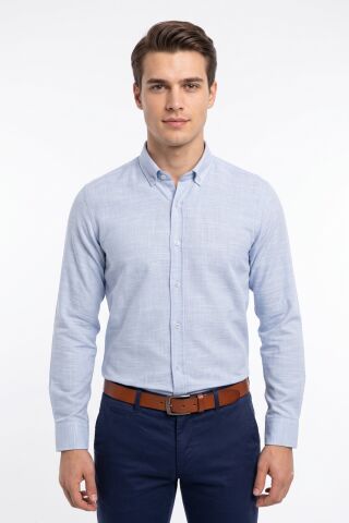 Erkek Slim Fitt Uzun Kol % 100 Pamuk Gömlek BGL-ST05627