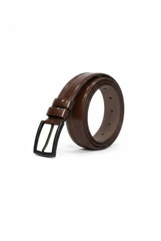 Erkek Suni Deri Kemer Kumaş Pantolon İçin BGL-ST05160 KAHVE - 125 CM