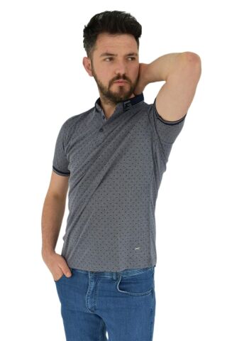 Erkek Polo Yaka Tişört R4160 BGL-ST02776 LACİVERT - M