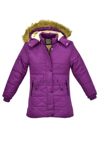 Kız Çocuk Kapüşonlu Mont BS-2015 PUDRA - 14 YAŞ