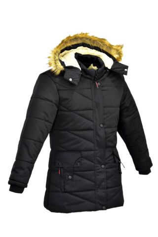 Kız Çocuk Kapüşonlu Mont BS-2015 PUDRA - 14 YAŞ
