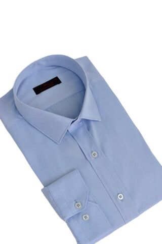 Erkek Silim Fit Uzun Kol Gömlek BGL-ST03302 BUZ.MAVİ - 2XL