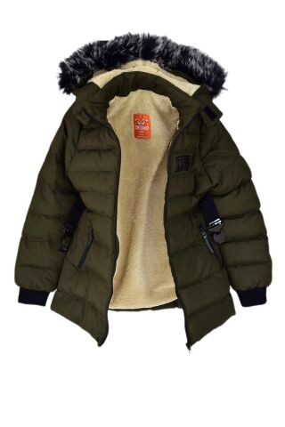 Kız Çocuk Kapüşonlu Kaban BGL-ST03449 HAKİ - 6 YAŞ