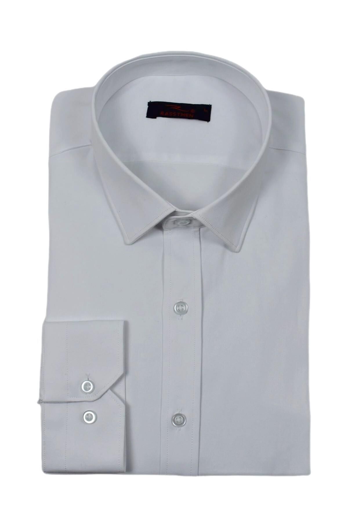 Erkek Silim Fit Uzun Kol Gömlek BGL-ST03302 BEYAZ - 2XL