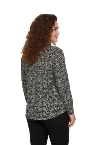 Kadın Düğmeli Modelli Bluz BGL-ST05129 SİYAH - 42
