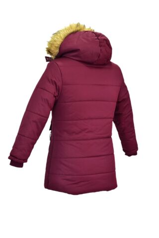 Kız Çocuk Kapüşonlu Mont BS-2015 BORDO - 11 YAŞ