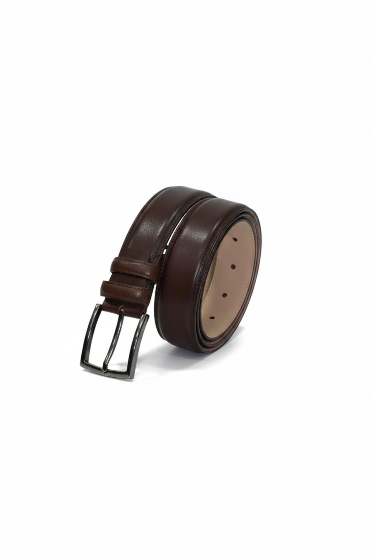 Erkek Hakiki Deri Kemer Kumaş Pantolon İçin BGL-ST05161 KAHVE - 130 CM