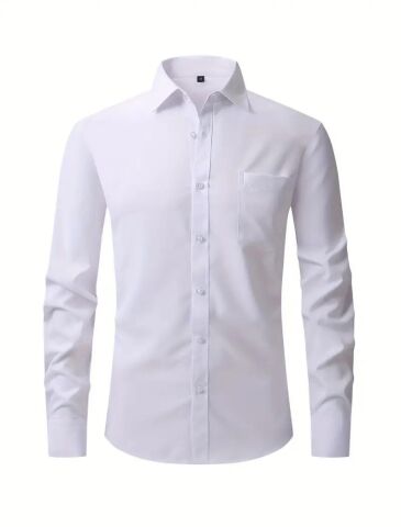 Erkek Klasik Uzun Kol Gömlek Micro BGL-ST03497 LACİVERT - XL