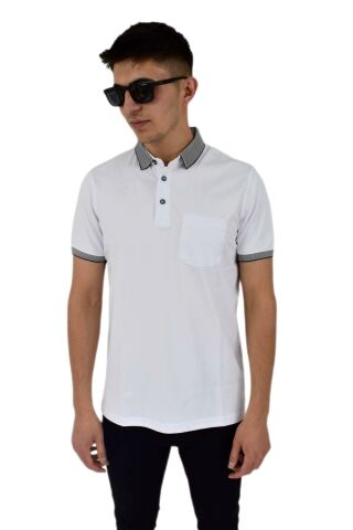 Erkek Polo Yaka Cepli Tişört R6270 BGL-ST02888