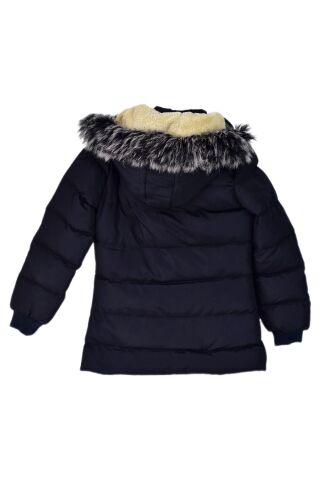 Kız Çocuk Kapüşonlu Kaban BGL-ST03449 LACİVERT - 6 YAŞ