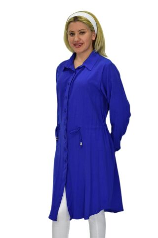 Kadın Bel Bağcıklı Tunik BGL-ST03708 BEJ - 38