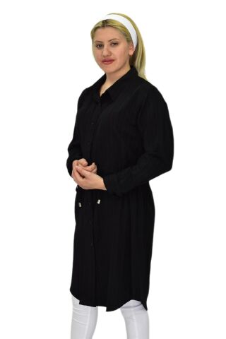 Kadın Bel Bağcıklı Tunik BGL-ST03708 BEJ - 38