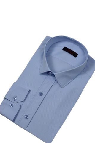Erkek Silim Fit Uzun Kol Armürlü Gömlek BGL-ST03303