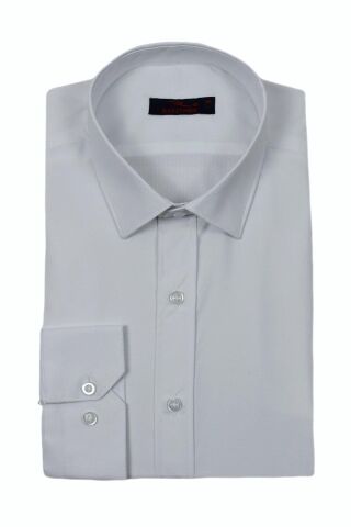 Erkek Silim Fit Uzun Kol Armürlü Gömlek BGL-ST03303 SİYAH - M