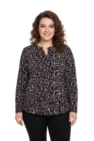 Kadın Düğmeli Modelli Bluz BGL-ST05130 BORDO - 42