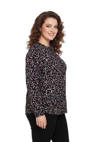 Kadın Düğmeli Modelli Bluz BGL-ST05130 BORDO - 42