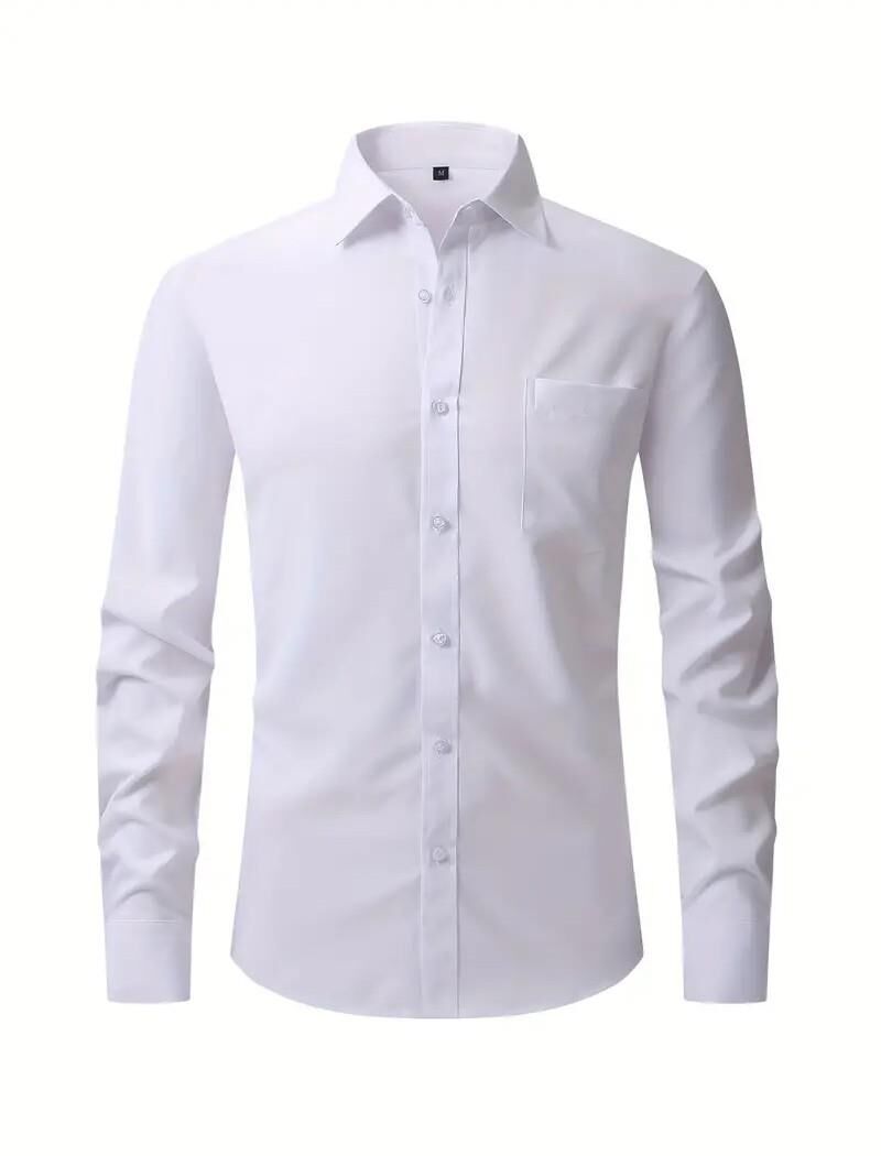 Erkek Klasik Uzun Kol Gömlek Micro BGL-ST03497 BEYAZ - S