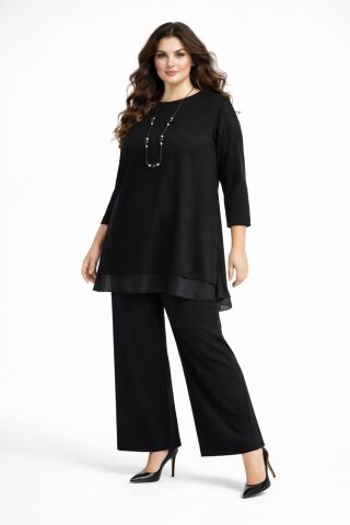 Kadın Bluz Pantolon Takım  BGL-ST05426 SİYAH - 42