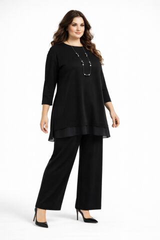 Kadın Bluz Pantolon Takım  BGL-ST05426 SİYAH - 42