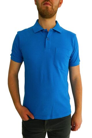 Erkek Polo Yaka Cepli Tişört BGL-ST00486 SİYAH - M