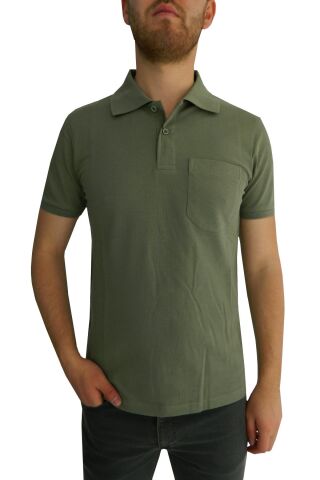 Erkek Polo Yaka Cepli Tişört BGL-ST00486 HAKİ - S