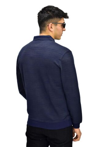 Erkek Polo Yaka Sweatshirt R2252 BGL-ST03199 HAKİ - M