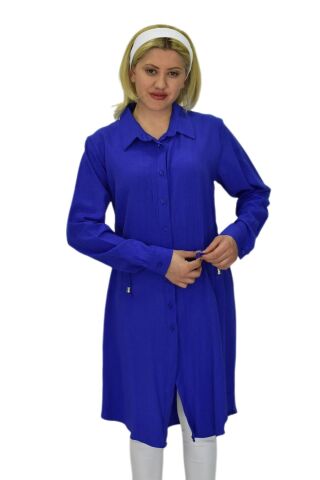 Kadın Bel Bağcıklı Tunik BGL-ST03708 SAKS MAVİ - 38