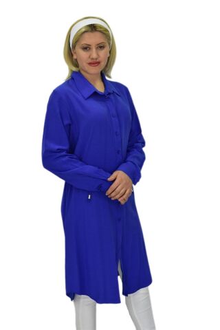 Kadın Bel Bağcıklı Tunik BGL-ST03708 SAKS MAVİ - 38