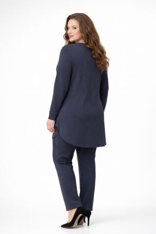 Kadın Bluz Pantolon Takım  BGL-ST05424 İNDİGO - M