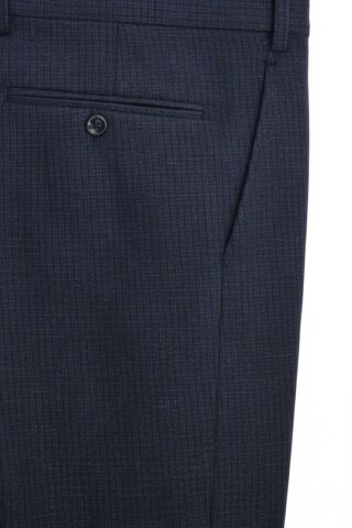 Erkek Regular Fit Çizgili  Kumaş Pantolon Likra Kumaş BGL-ST05036 LACİVERT - 46