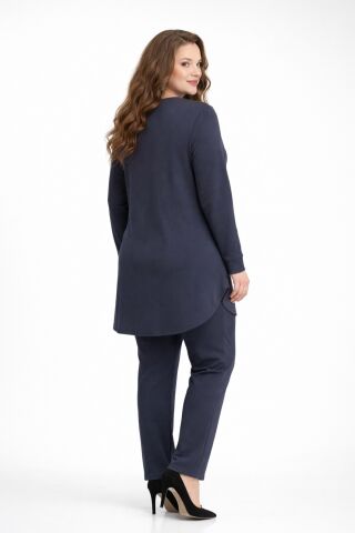 Kadın Bluz Pantolon Takım  BGL-ST05424 İNDİGO - L