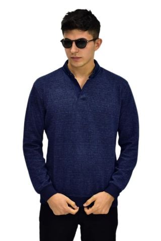 Erkek Polo Yaka Sweatshirt R2253 BGL-ST03200