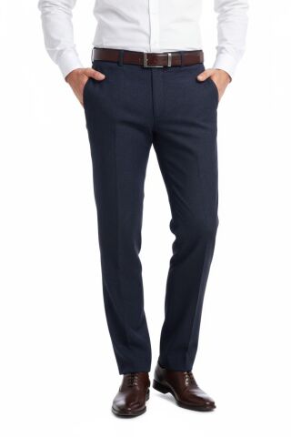 Erkek Regular Fit Çizgili  Kumaş Pantolon Likra Kumaş BGL-ST05036 LACİVERT - 46