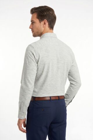 Erkek Büyük Beden Klasik Tek Cepli Uzun Kol Gömlek 4101 BGL-ST05526 HAKİ - 6XL