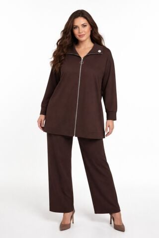 Kadın Fermuarlı Tunik Pantolon Takım  BGL-ST05427