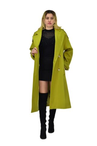 Kadın Uzun Kaşe Kaban BGL-ST04117 YEŞİL - M