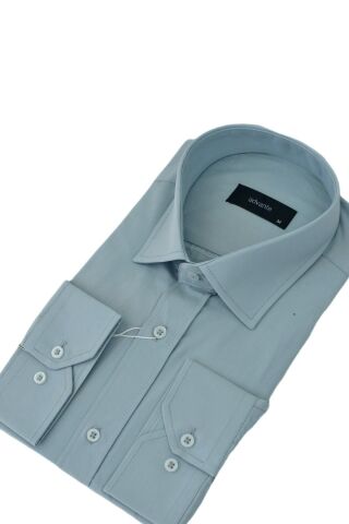 Erkek Klasik Uzun Kol Gömlek Dakron BGL-ST03499 ELMA - L