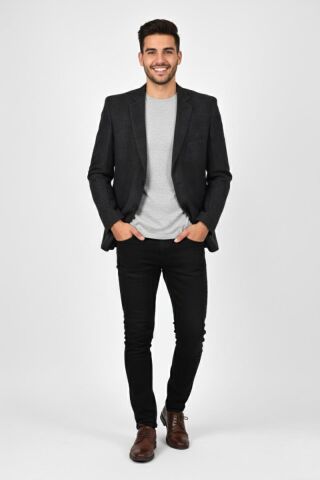 Erkek Kışlık Kumaş Tek Ceket 4 Drop BGL-ST04983