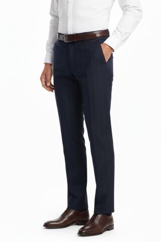 Erkek Regular Fit Çizgili  Kumaş Pantolon Likra Kumaş BGL-ST05037