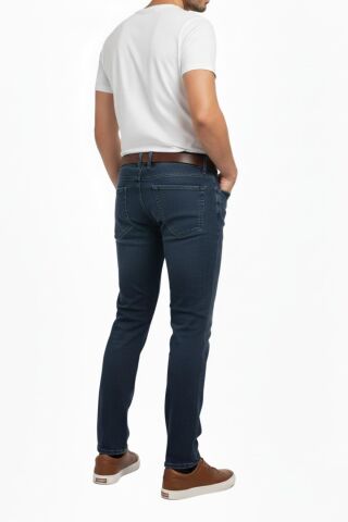 Erkek Silim Fit Jeans Tırnak Eskitme Model Pantolon 311 BGL-ST04975 K.MAVİ - 38