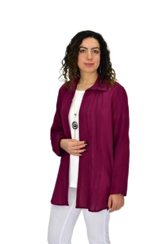 Kadın Gömlek Tişöt 2 Li Kombin Takım BGL-ST04660 BORDO - XL