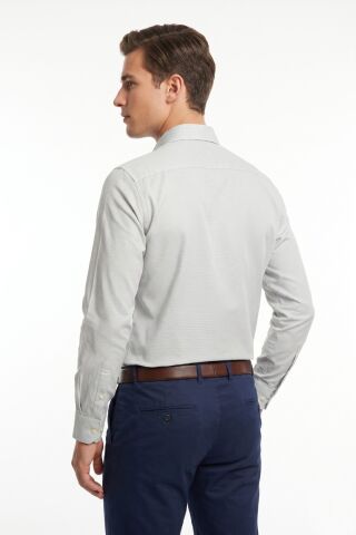 Erkek Büyük Beden Klasik Tek Cepli Uzun Kol Gömlek 4049 BGL-ST05527 YEŞİL - 4XL