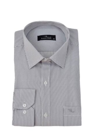 Erkek Çizgili Klasik Tek Cepli Uzun Kol Gömlek BGL-ST04553