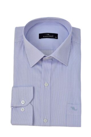 Erkek Çizgili Klasik Tek Cepli Uzun Kol Gömlek BGL-ST04553